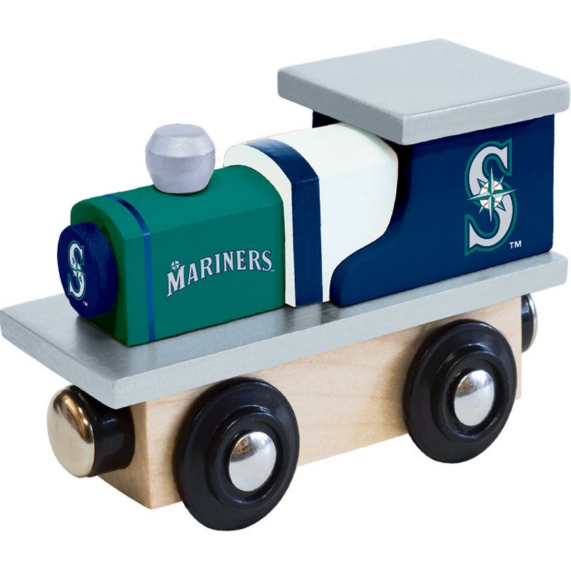 MasterPieces Officially Licensed MLB Seattle Mariners Wooden Toy Train Engine For Kids, 2 of 5