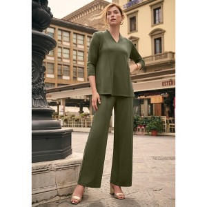 Jessica London Perfect Ease A-Line Collared Top - 1 of 2