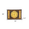 HomeRoots 80" X 56" Black Red And Yellow Cotton Hanging Tapestry - 3 of 4