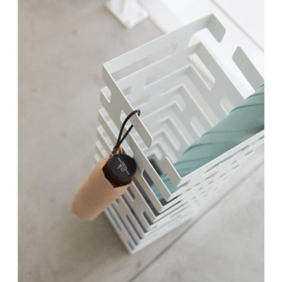 White Steel Minimalist Brick Umbrella Stand