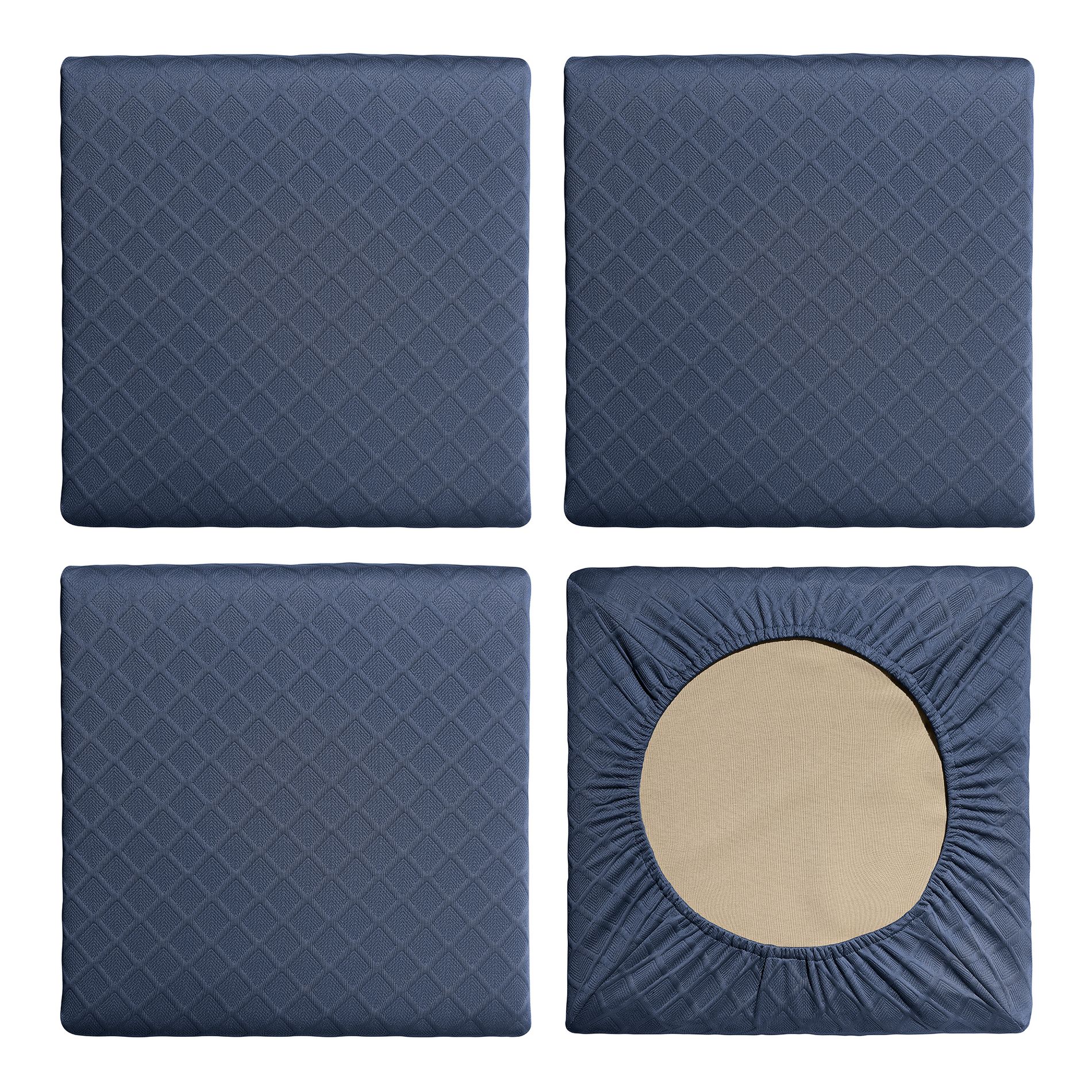 ARDEN Elastic Seat Pad Cushion Cover (4-Pack), Stretch Knit Patio Cushion Slipcover, Fade Resistant, Machine Washable