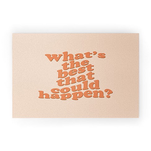 DirtyAngelFace Whats The Best That Could Happen Looped Vinyl Welcome Mat - Society6 - image 1 of 4