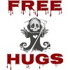 Men's Design By Humans Free Hugs Evil Scary Grim Reaper Halloween Gift By pipetro Tank Top - 2 of 3