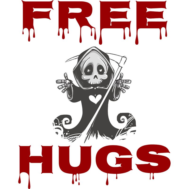 Women's Design By Humans Free Hugs Evil Scary Grim Reaper Halloween Gift By pipetro Racerback Tank Top, 2 of 4