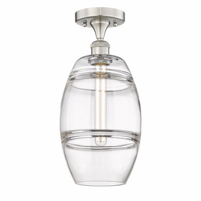 Vaz - 1 Light Semi-Flush Mount In Industrial Style-10 Inches Tall and 8 Inches Wide