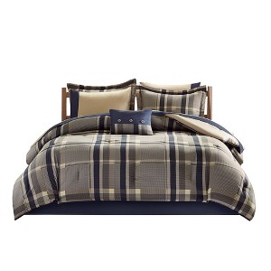 Gracie Mills Lirael Classic Plaid Brushed Microfiber Comforter Set with Bed Sheets - 1 of 4