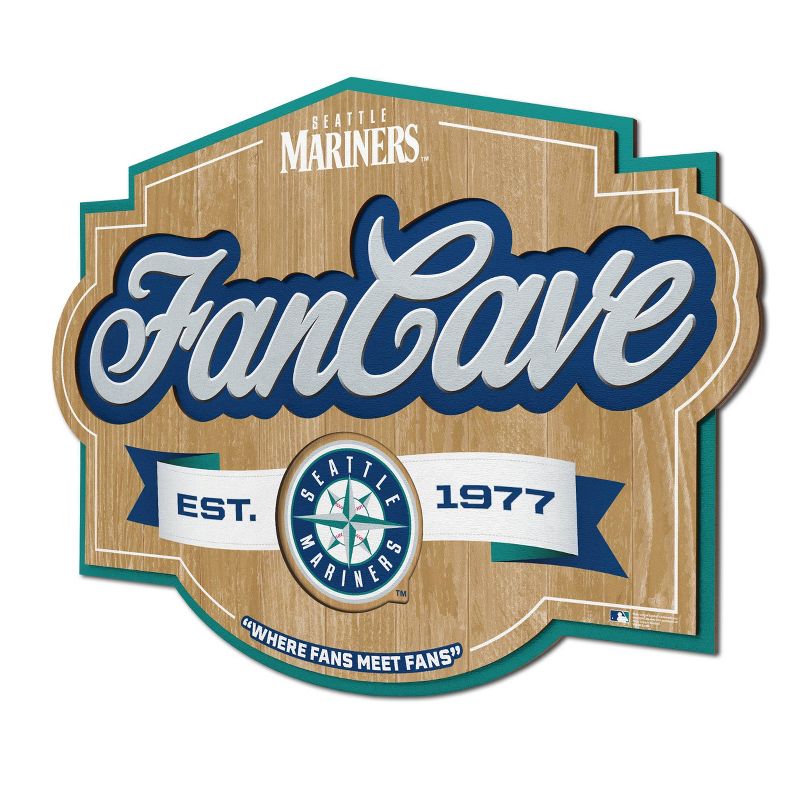 MLB Seattle Mariners Fan Cave Sign, 1 of 5
