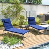 Outsunny Foldable Lounge Chair Cushion Set of 2, UPF50+ 230gsm Olefin and 25D High-Density Foam, Chaise Lounge Cushion Set, 80" x 26" - 3 of 4