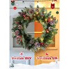 24 Inch Prelit Artificial Christmas Wreath, for Front Door with LED Lights, Pine Cones, Pine Needles, and Red Berries - 3 of 4