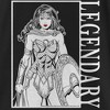 Girl's Wonder Woman Legendary Black and White Poster T-Shirt - 2 of 4
