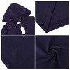 BLUEMING Womens Hoodie Dresses Short Sleeve Pockets Knee Length Bodycon Dresses Casual Midi Dresses - 4 of 4