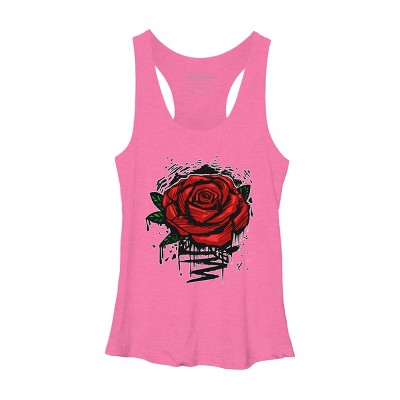 Women's Design By Humans Rugged Rose By Adamzworld Racerback Tank Top