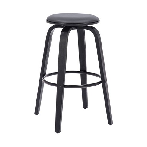 Leather bar stools counter deals height backless