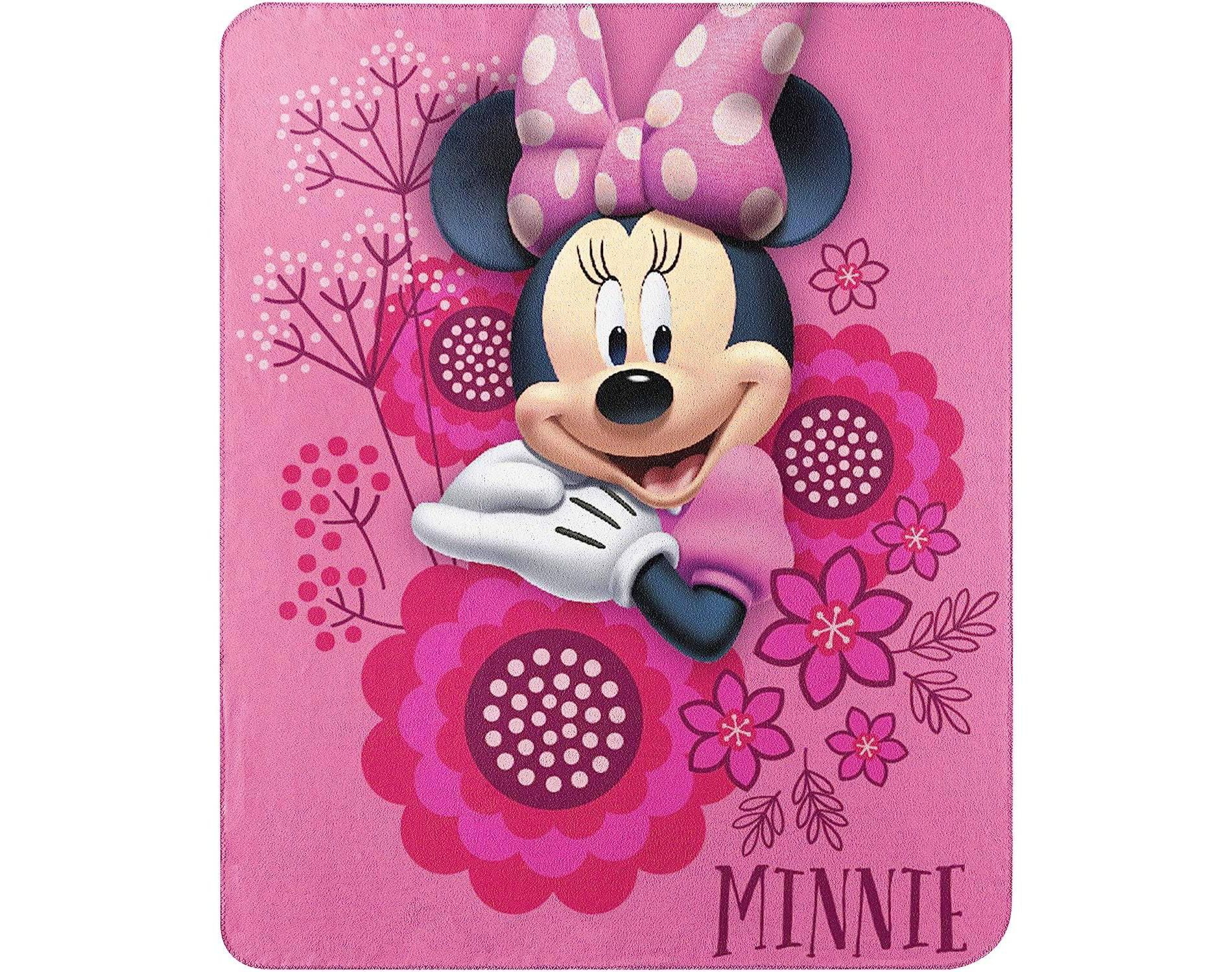 Disney Junior Minnie Mouse Fleece Throw So Many Bows 45"X60" Blanket