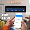 Smart Electric Fireplace, Recessed & Wall Mounted Heater with WiFi & Alexa, 750W/1500W (5120 BTU), 12 Flame Colors, Remote & Timer - 2 of 4