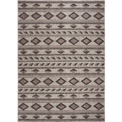 Courtyard Cy8529 Power Loomed Indoor/outdoor Area Rug - Grey/black - 8 ...