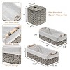 Sorbus Paper Rope Bathroom Baskets & Tissue Holder Set Lined Storage Set for Organizing - Store Washcloths, Hand Towels, Skincare - 3 of 4