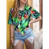 HAPPY BAY Button Down Shirt Casual Summer Beach Blouse Shirt Luau Party Colorful Short Sleeve Dress Shirts Hawaiian T Shirt - 4 of 4