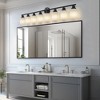52" Modern 8-Light Vanity Bathroom Mirror Light,with Black Iron Frame,Contemporary Wall Sconce for Bedroom,Bathroom,Dressing Room (Bulb Not Included) - 2 of 4