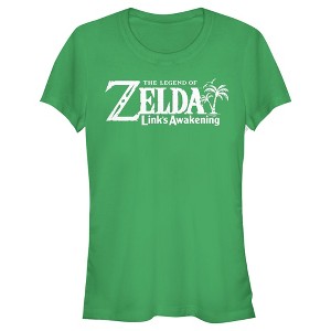 Juniors Womens Nintendo Legend of Zelda Link's Awakening Classic Logo T-Shirt - 1 of 3