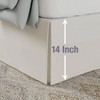 Lux Hotel Twin Bed Skirt, 14 Drop, Pleated, Ivory 75 X 39 Inches - 2 of 4