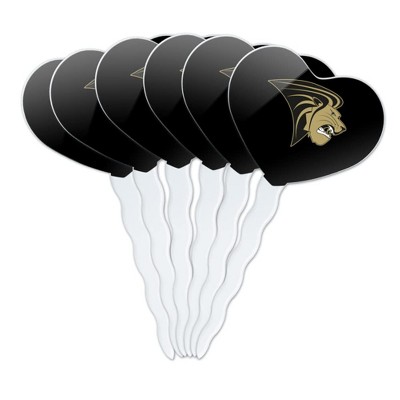 Lindenwood University Primary Logo Heart Love Cupcake Picks Toppers Decoration Set of 6