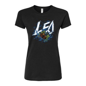 Women's - Teenage Mutant Ninja Turtles Mutant Mayhem - Sketch Leo Fitted Graphic T-Shirt - 1 of 2