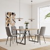 NicBex Linen Dining Chairs Set of 4,Upholstered Armless Kitchen Chairs with High Back and Black Metal Legs for Dining Room,Kitchen - 4 of 4