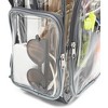 Juvale Clear Backpack Stadium Approved, See Through Bag for Sports, Concert & Festival Events, Gray Trim, 6x12.5x17.5 In - 3 of 4