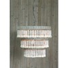 3-Tier Round Metal Chandelier with 3 Lights and Hanging Wood Beads Cream - Storied Home - image 3 of 4