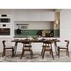 Tree City -Mid-Century Modern Dining Chair with Walnut Wood Frame and Cushioned Seat - 4 of 4