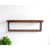 HomeRoots 36" Set Of Two Black And Brown Wood And Metal Two Level Accent Shelf - 2 of 4