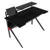 Ergonomic Gaming Desk with Metal Frame and K-Shaped Leg Support for Office or Bedroom - 4 of 4