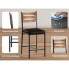 Bar Stools Set of 4, Upholstered Bar Chairs with Back, 44.4 Inches Kitchen Bar Stools with Footrest, Thick Cushion - 4 of 4