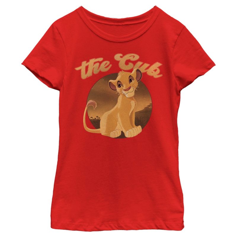 Girl's Lion King Simba The Cub T-Shirt, 1 of 6