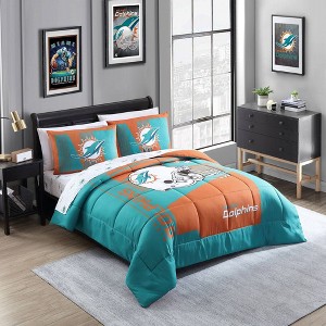 NFL Miami Dolphins Status Bed In A Bag Sheet Set - Full - 1 of 1