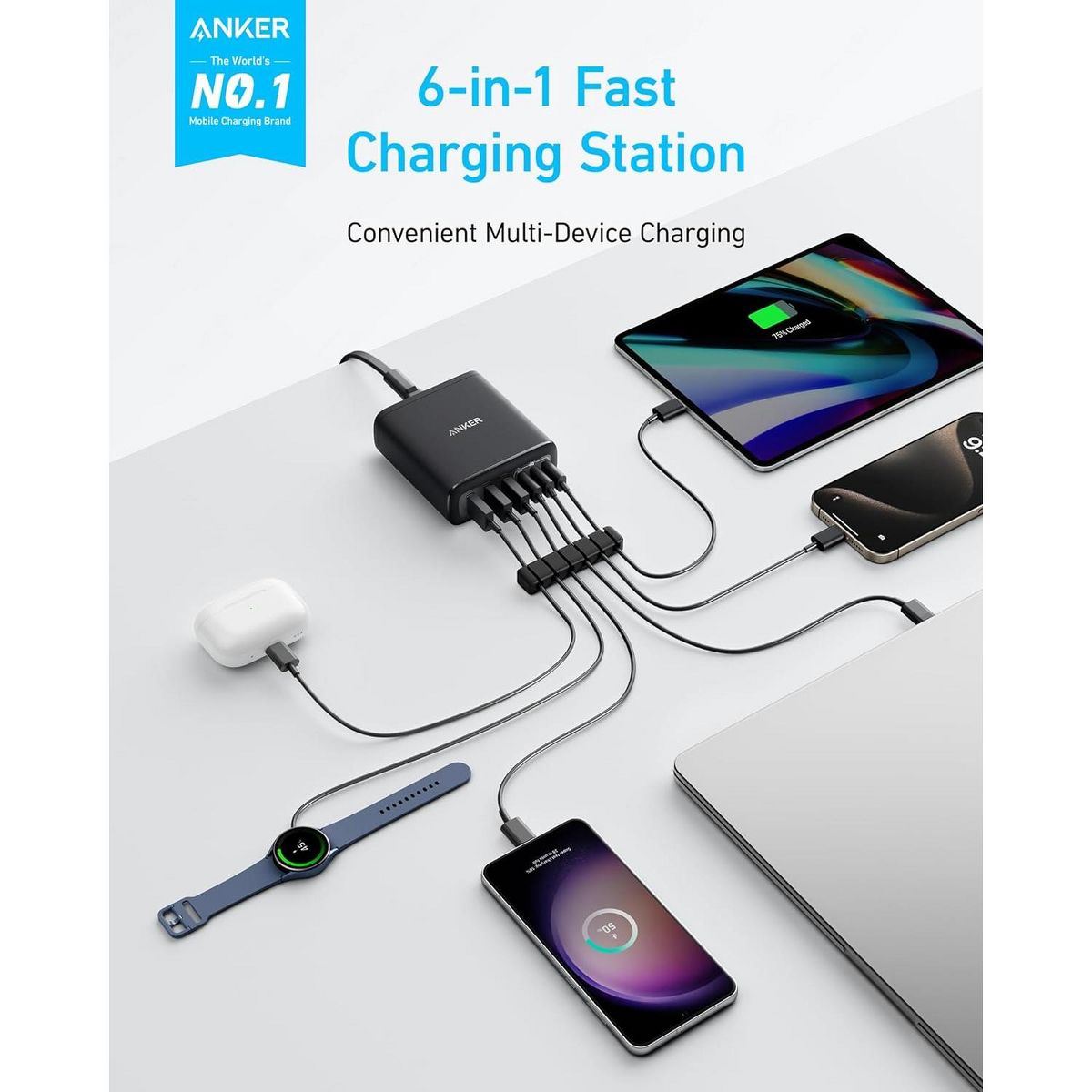 Anker Desktop Charger, Fast Charging USB C Charger - thumbnail 2