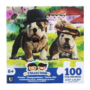 KI Puzzles Dogs In Hats 100 Piece Juvenile Collection Jigsaw Puzzle - 1 of 4
