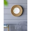 Wooakway 14"H Accent Mirror Beaded Wall Mirror Novelty Bathroom/Vanity Mirror Gold - 2 of 4