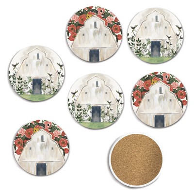 Courtside Market Cotton barn 4x4 6-Piece Coaster Set