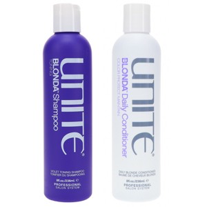 UNITE Hair Blonda Shampoo Tone Brighten 8 oz & Blonda Condition Toning 8 oz Combo Pack - 1 of 4