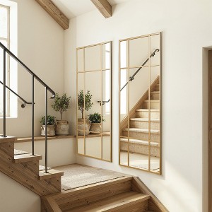 Wooakway Black/Gold Decorative Wall Mirror Bathroom/Vanity Mirror Overmantel Mirror for Living Room Bedroom Entryway - 1 of 4