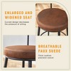 PAGED Modern Breathable Upholstered Bar Stools Set of 2, Counter Height Stools with Backs & Metal Legs for Pub, Dining Room, Living Room - 2 of 4