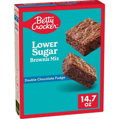 Betty Crocker Lower Sugar Brownie Mix, No Artificial Sweeteners, 14.7 oz, Pack of 2