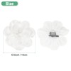 Unique Bargains Alloy Satin Fabric Big Rose Flower Dainty Brooches and Pins 1 Pc - 3 of 4