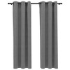 vidaXL Blackout Curtains with Rings 2 pcs Gray 37"x63" Velvet - 2 of 4