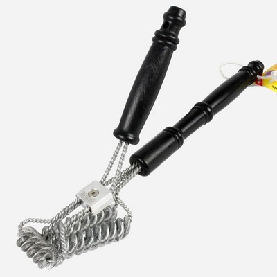 Brushtech Tactical Safety Grill Brush - Heavy-Duty BBQ Cleaning Brush with Galvanized Steel Springs, Large Handle for Deep Cleaning - Made in USA