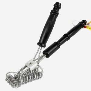 Brushtech Tactical Safety Grill Brush - Heavy-Duty BBQ Cleaning Brush with Galvanized Steel Springs, Large Handle for Deep Cleaning - Made in USA - 1 of 4