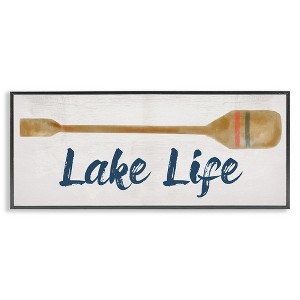 Stupell Industries Lake Life Boat Oar Framed Giclee Art - 1 of 4