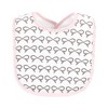 Hudson Baby Infant Girl Fiber Filled Drooler Bibs 3pk, Heaven Sent Heart Arrow, One Size - 4 of 4
